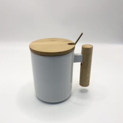 Sublimation Mug with Wooden Lid and Spoon